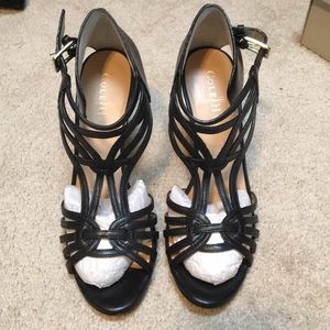 Cole Haan Black strapping heels